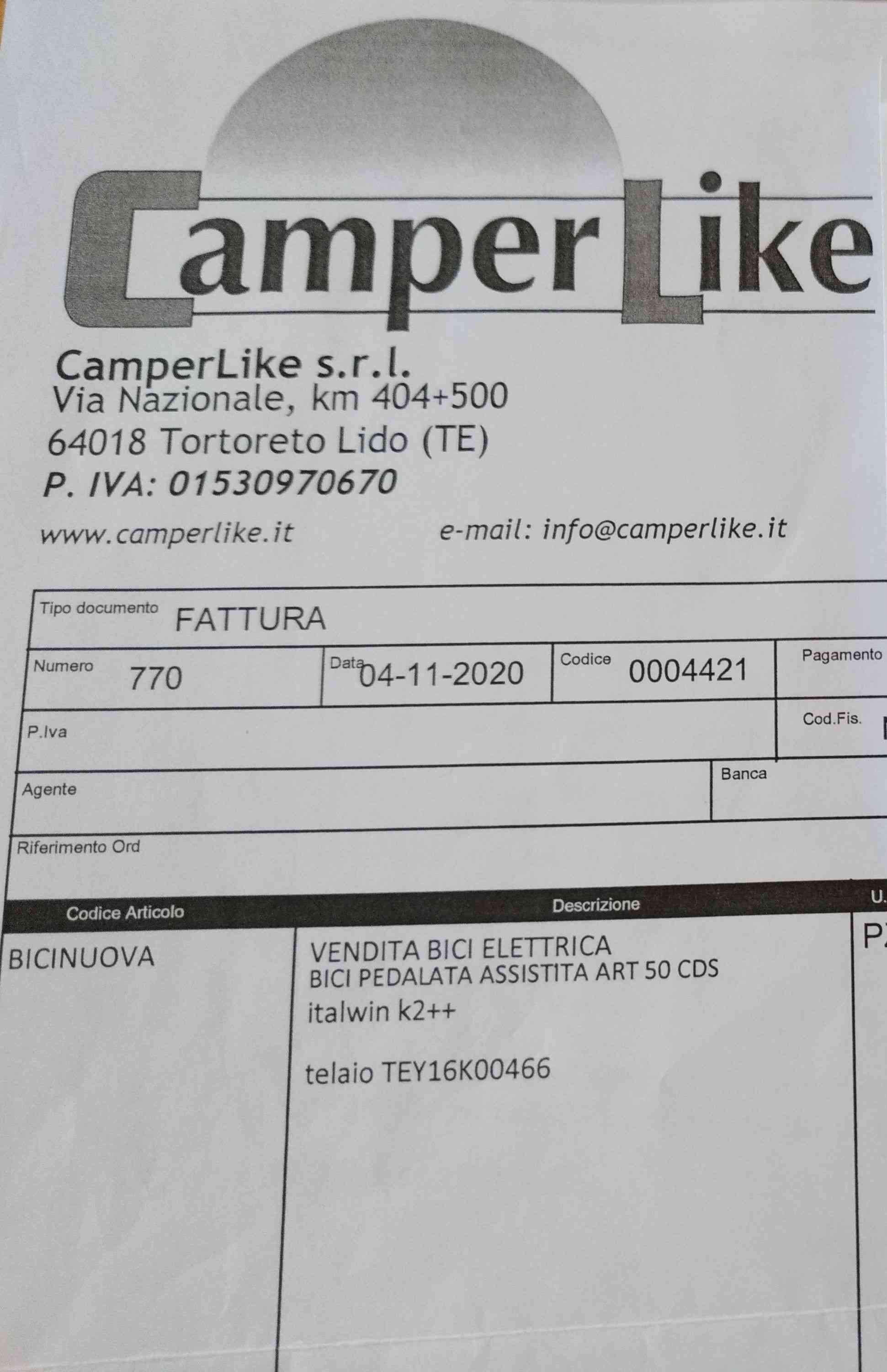 Italwin K2++ e-bike pieghevole - PROMO -